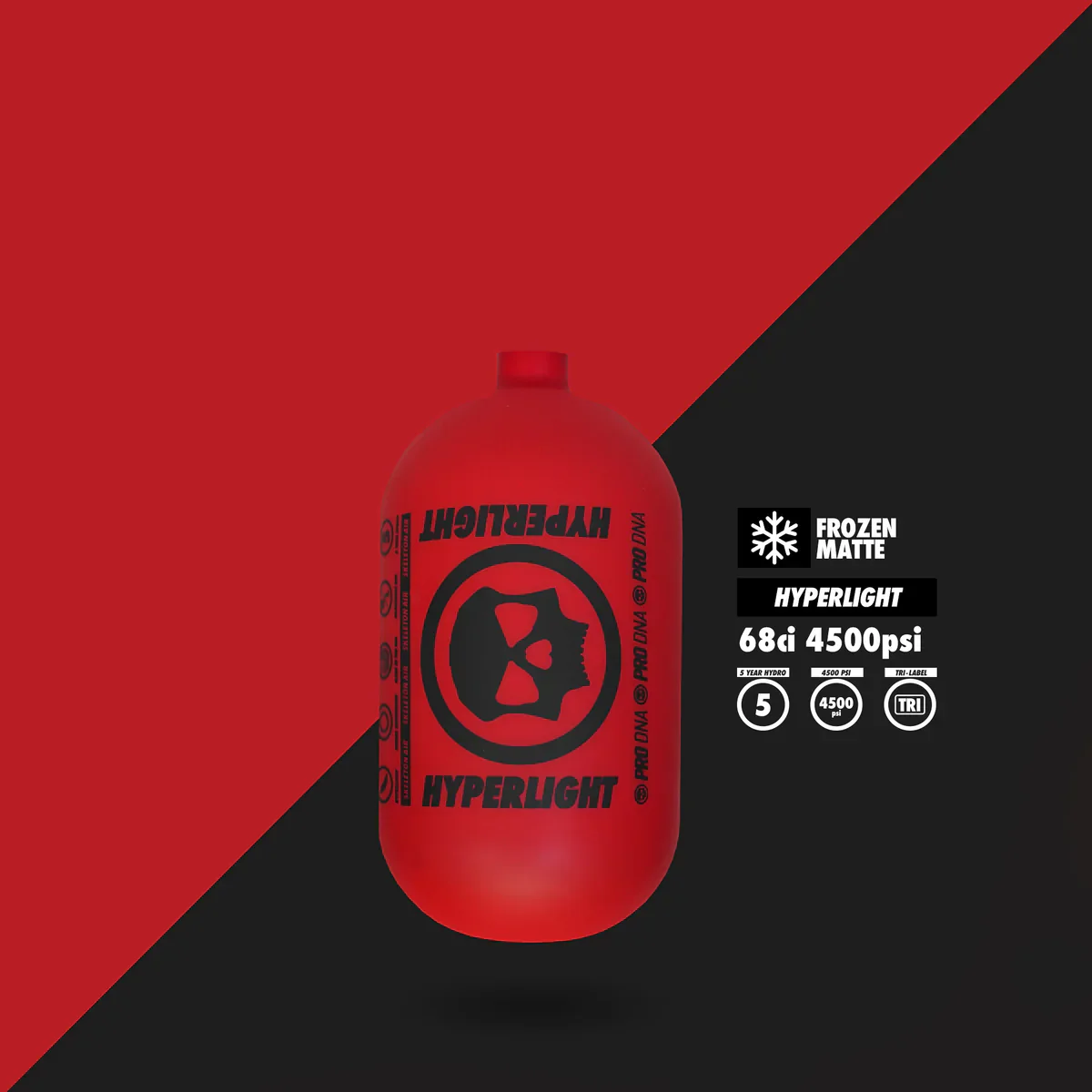 Infamous "Frozen Matte" Hyperlight Paintball Tank - 68/4500 BOTTLE ONLY - Image 4