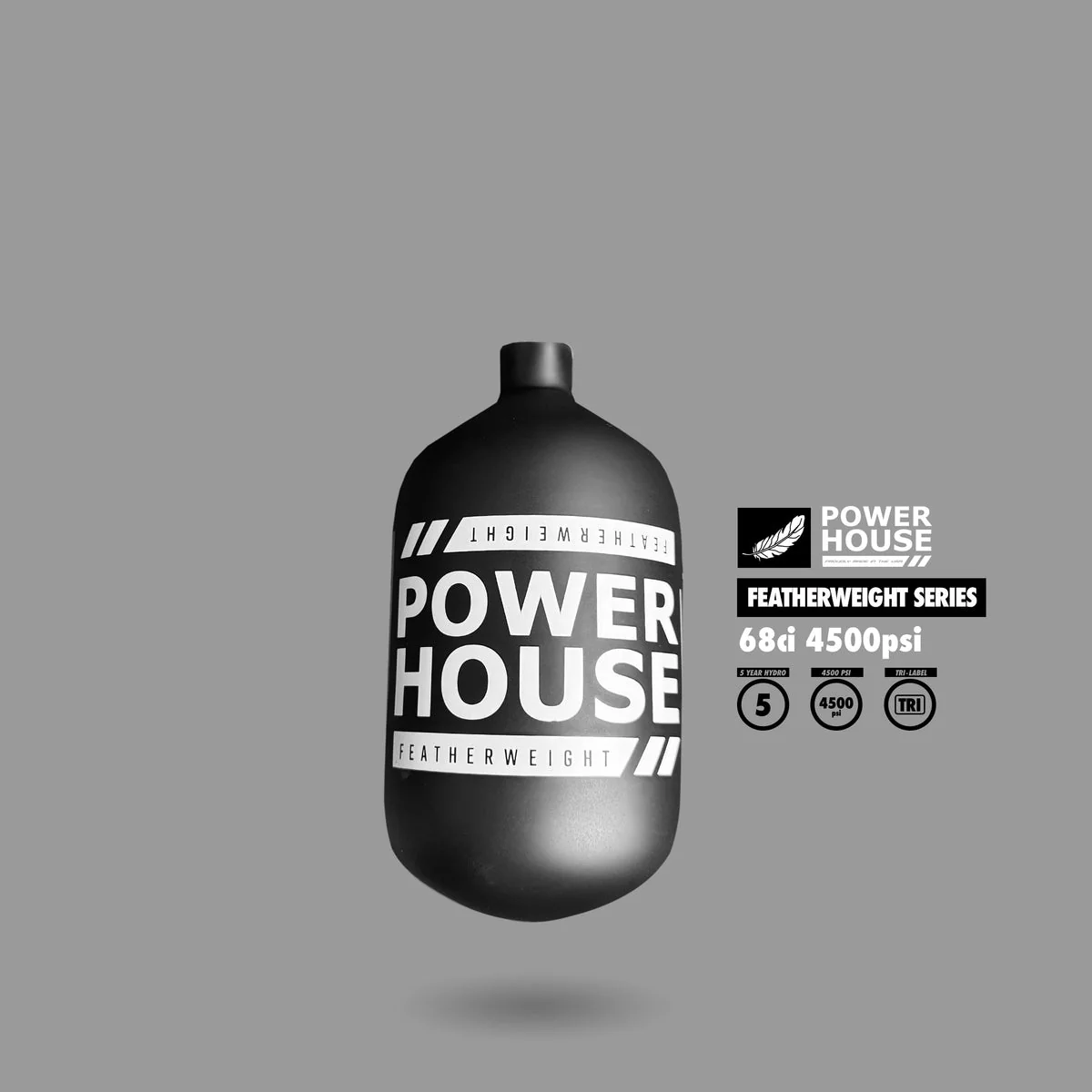 Infamous/Powerhouse™ “Featherweight” Paintball Air Tank BOTTLE ONLY - CHOOSE YOUR SIZE! - Image 4