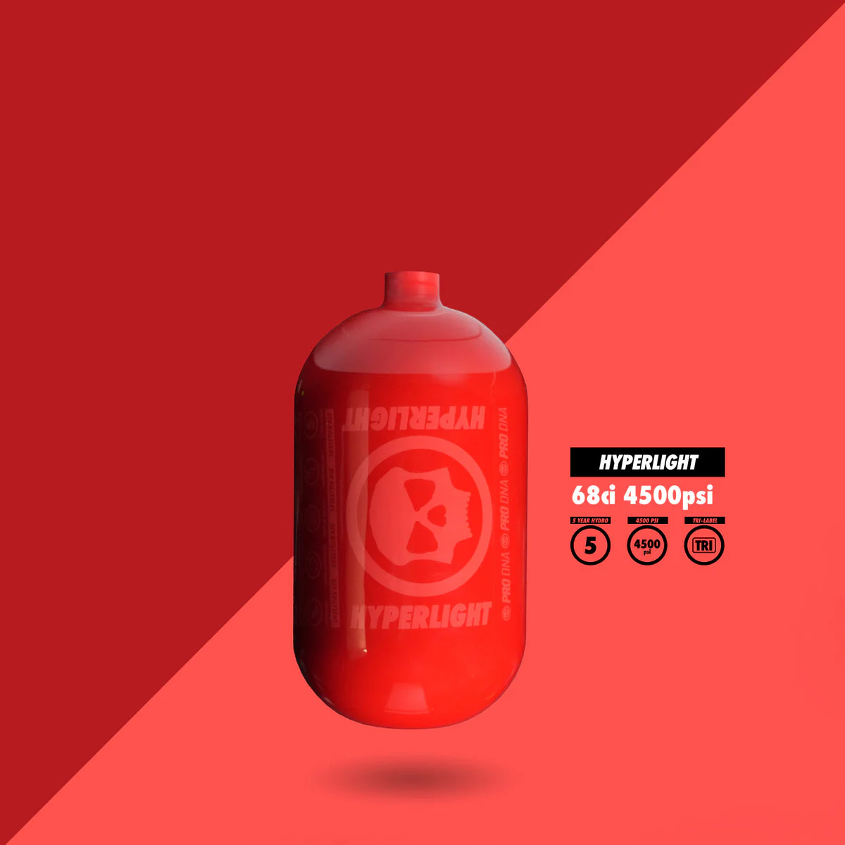 Infamous Skeleton Air Hyperlight Paintball Tank - 68/4500 BOTTLE ONLY - Image 2