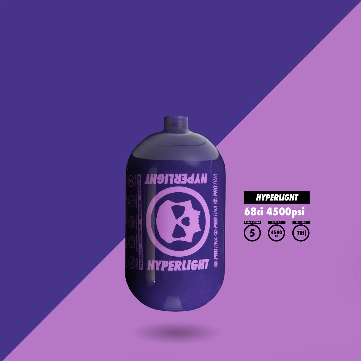 Infamous Skeleton Air Hyperlight Paintball Tank - 68/4500 BOTTLE ONLY - Image 4