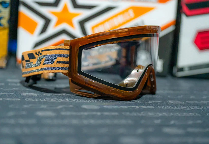 JT Pro-Flex QLS Complete Goggle Frame - Brown w/Clear Lens and Strap - Image 2