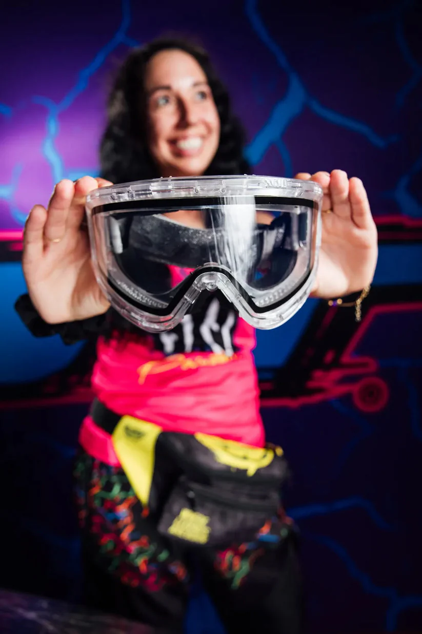 JT Pro-Flex QLS Complete Goggle Frame - Ice Clear w/Clear lens and Strap - Image 4
