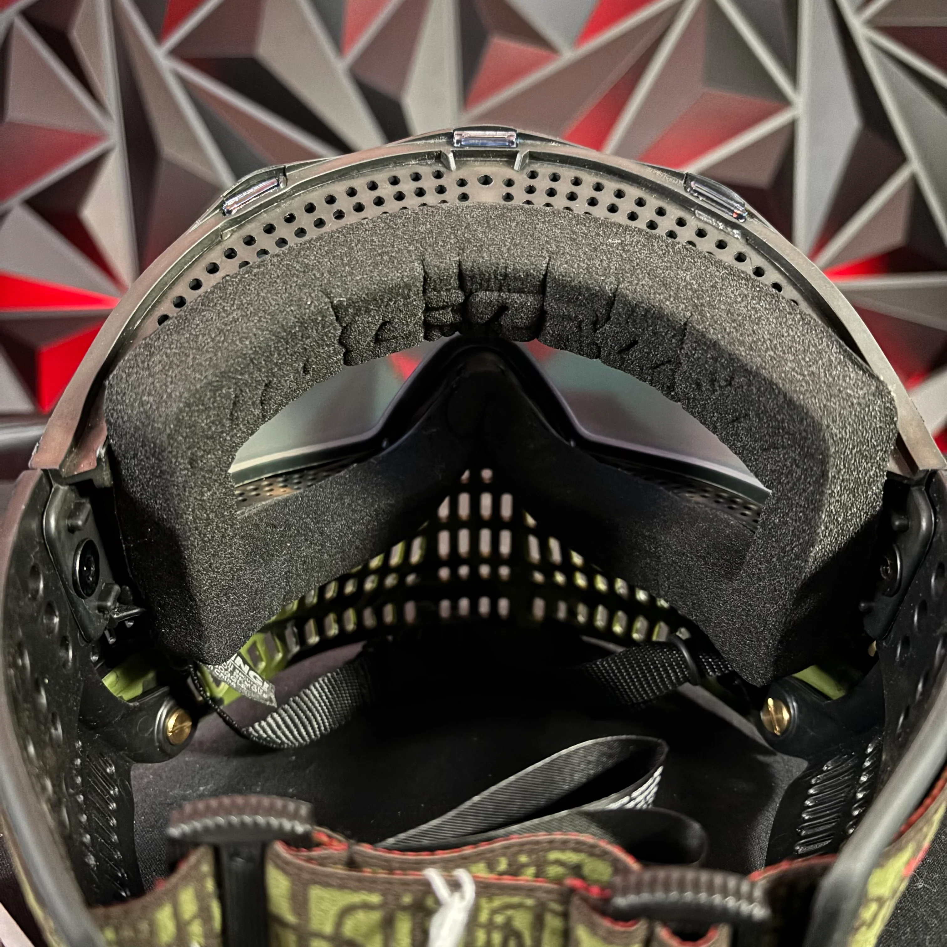 Used JT Proflex Paintball Mask - Custom #5 Black/Orange Cheeta /w Green tiger strip Bottoms and Black ears *Custom* - Image 5