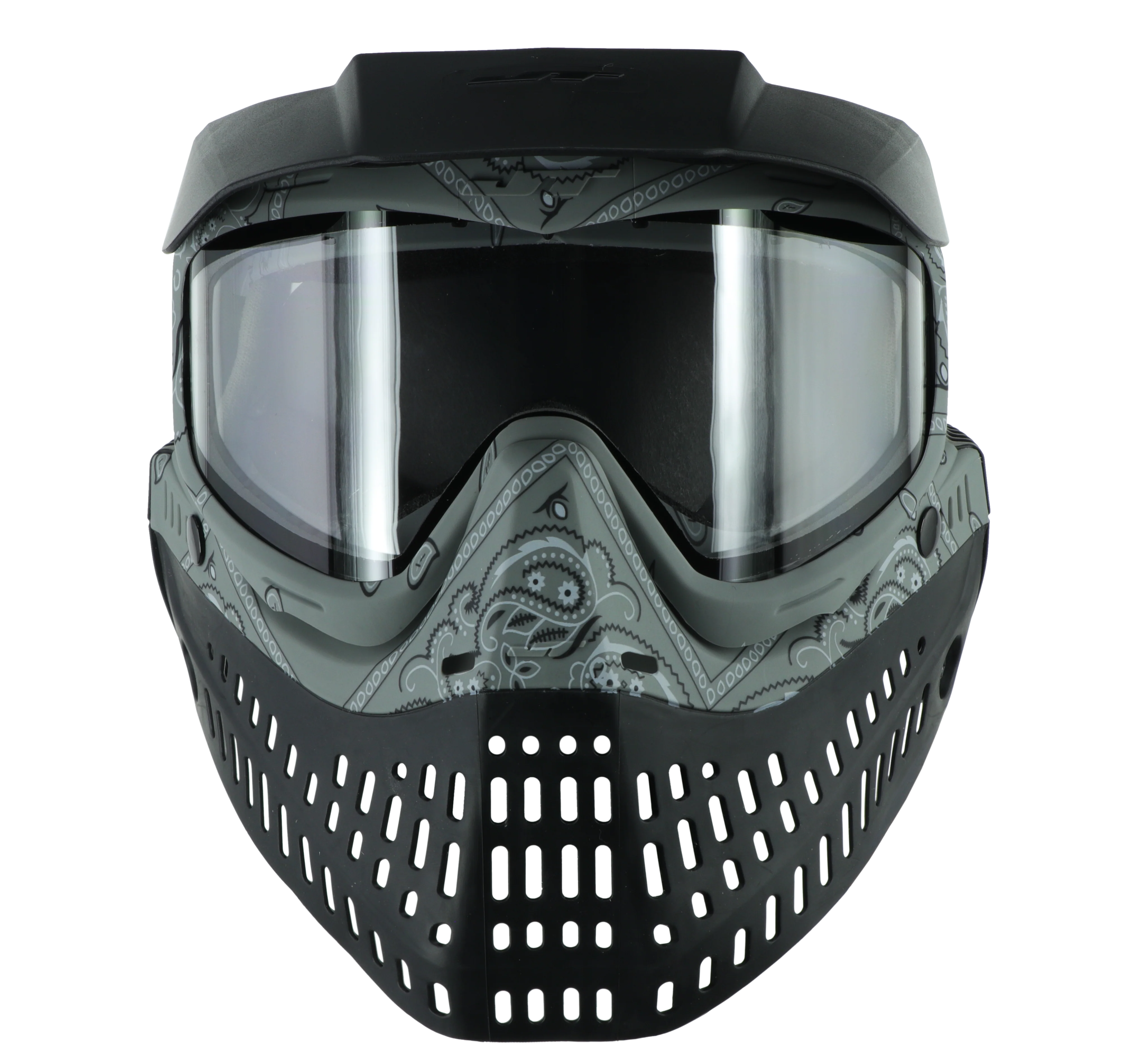 JT Proflex Paintball Mask - LE Bandana Series - Grey w/ Clear & Smoke Lens - Image 4