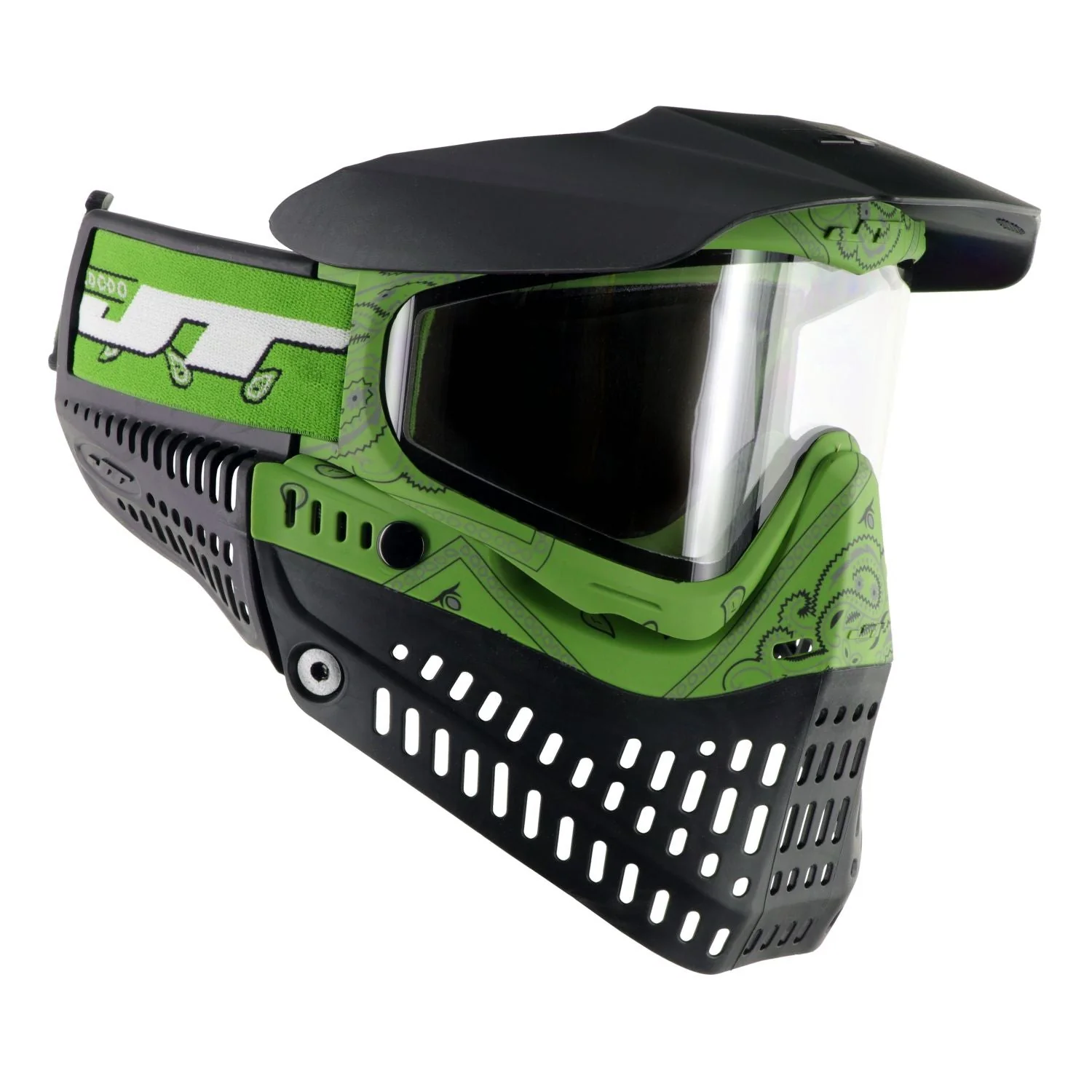 JT Proflex Paintball Mask - LE Bandana Series - Slime Green w/ Clear Lens ONLY - Image 2