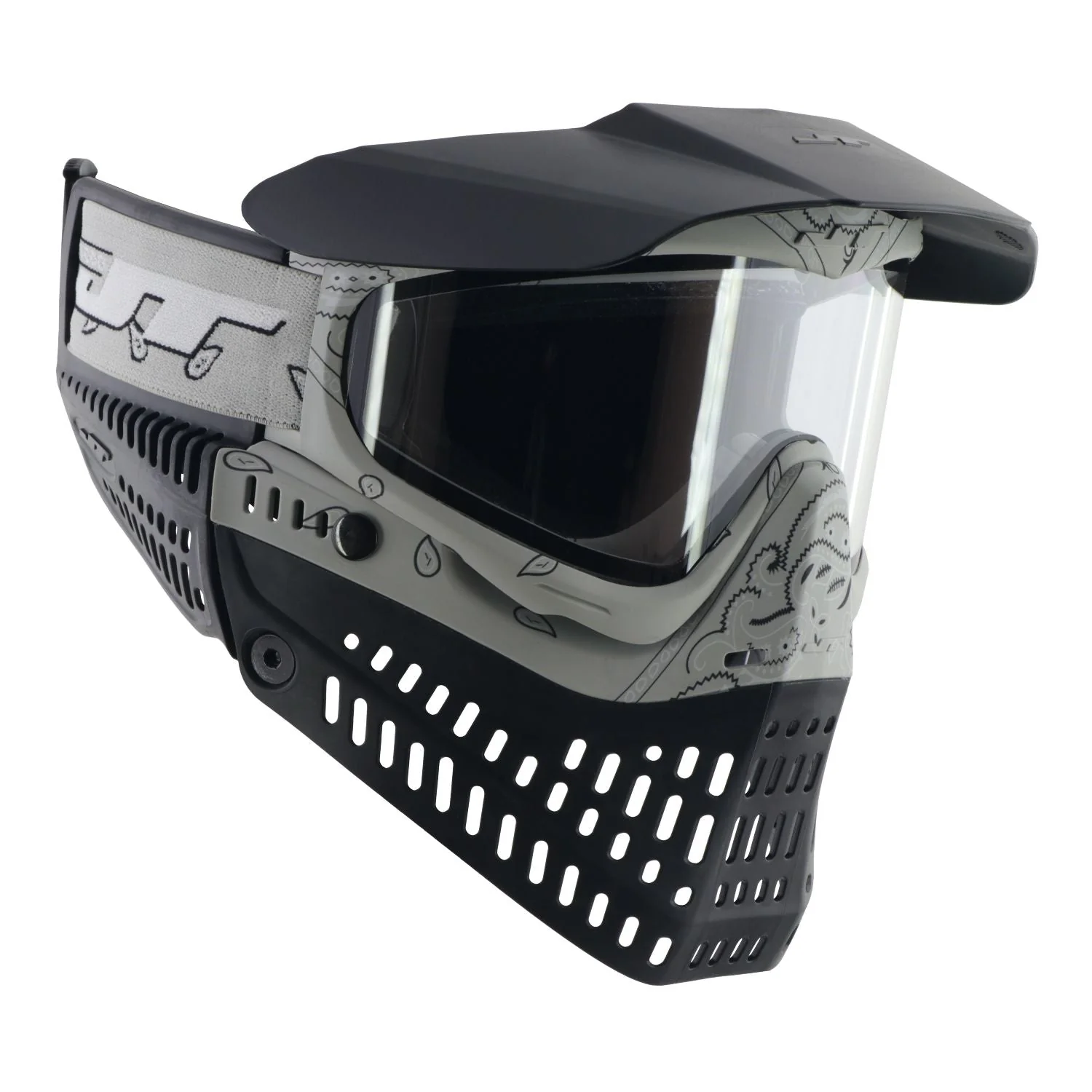 JT Proflex Paintball Mask - LE Bandana Series - Stone Gray w/ Clear Lens ONLY - Image 2