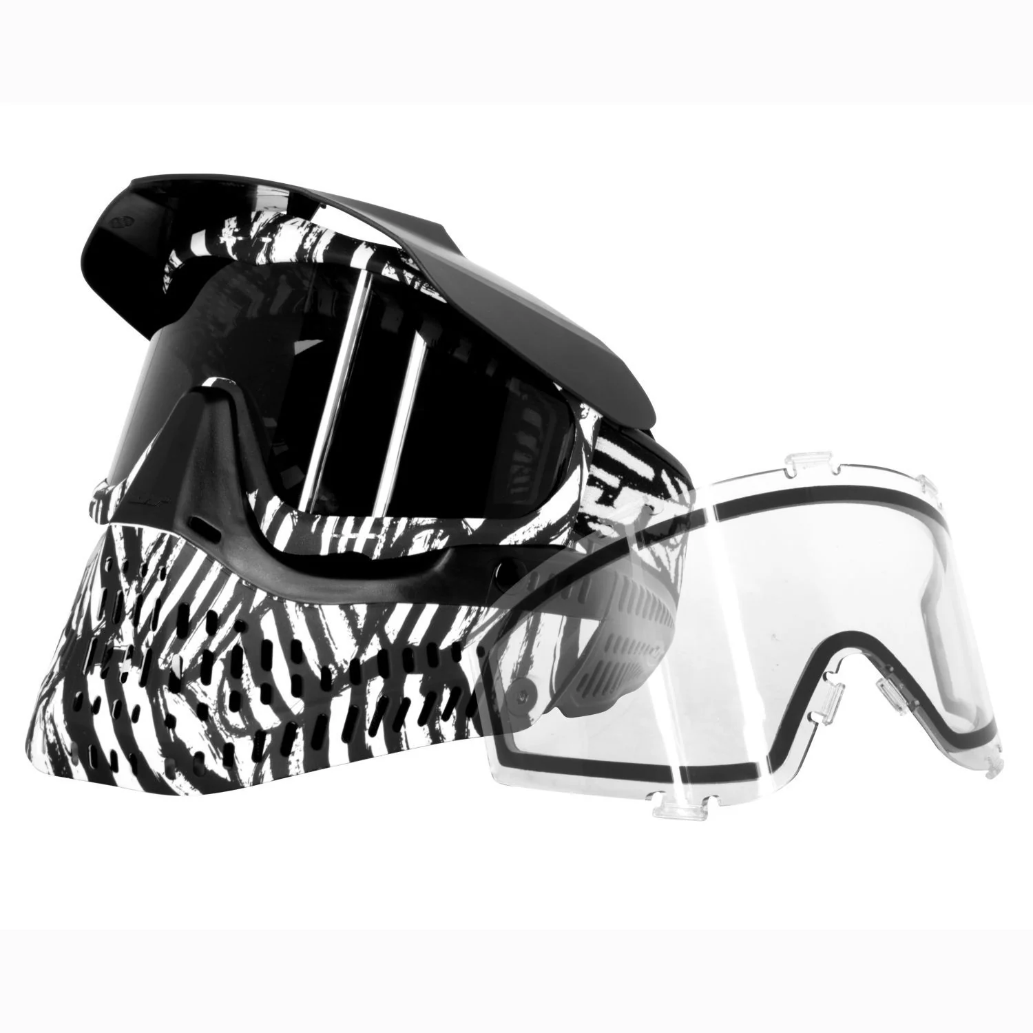 JT Proflex Paintball Mask - LE Zebra w/ Clear & Smoke Lens - Image 11