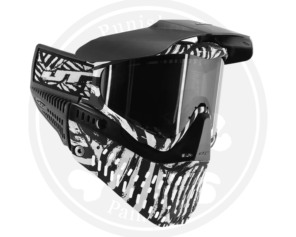 JT Proflex Paintball Mask - LE Zebra w/ Clear & Smoke Lens - Image 2