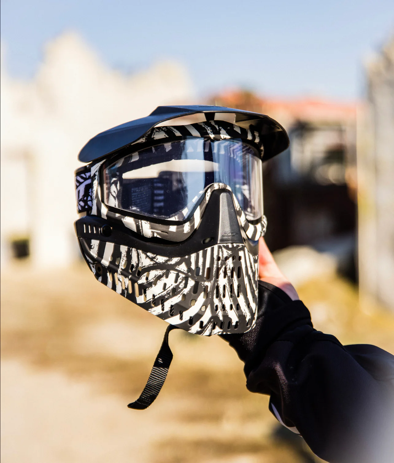 JT Proflex Paintball Mask - LE Zebra w/ Clear & Smoke Lens - Image 6