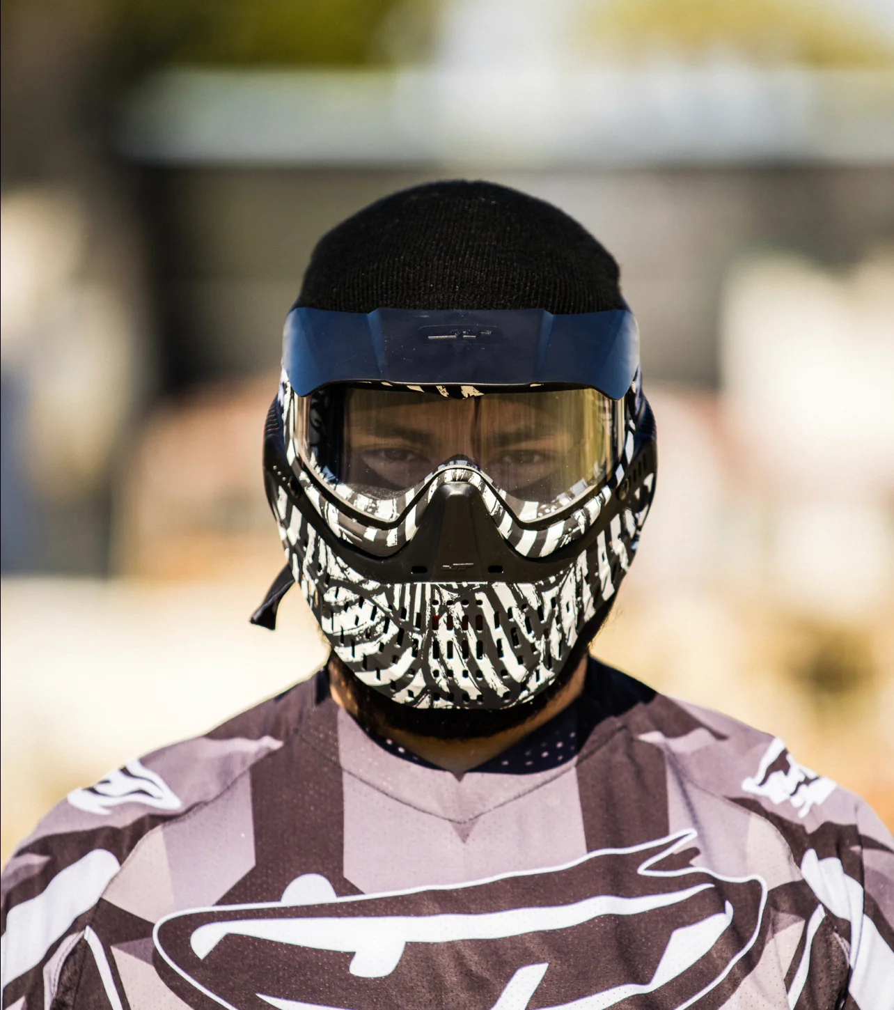 JT Proflex Paintball Mask - LE Zebra w/ Clear & Smoke Lens - Image 8