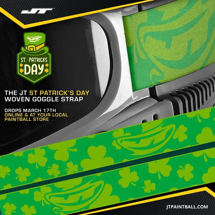 JT Proflex Woven Goggle Strap - LE St. Patrick's Day Clovers