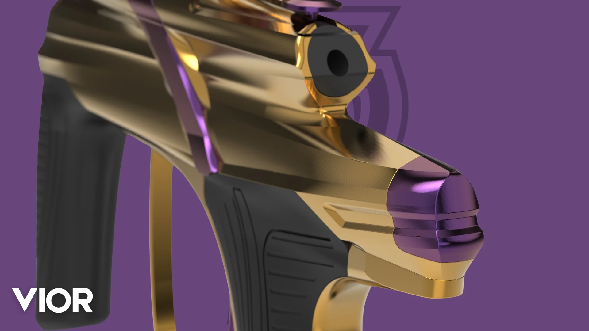 MacDev Cyborg X Paintball Marker - Vior (Gloss Gold/Purple) *PRE-ORDER* - Image 2