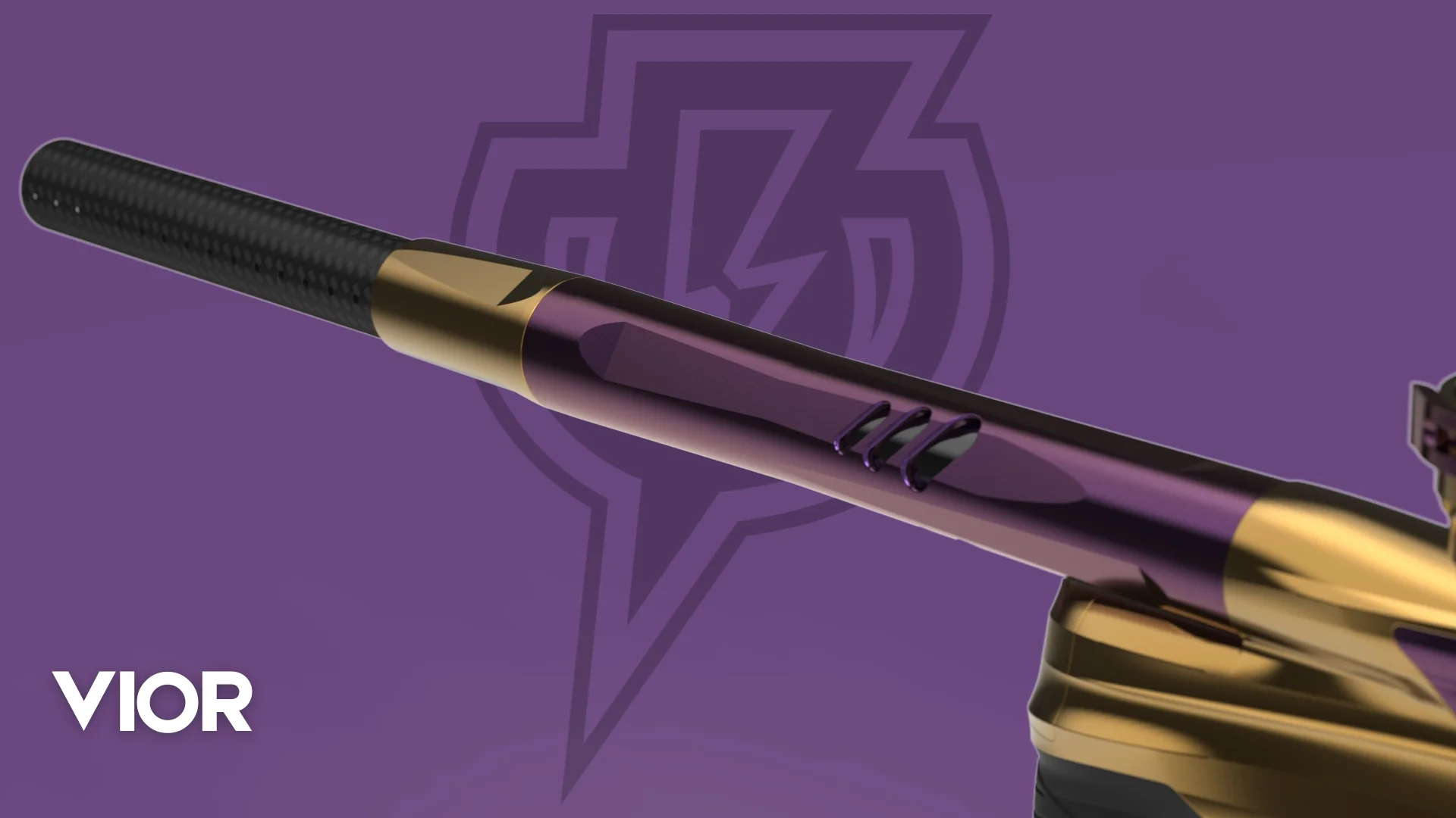 MacDev Cyborg X Paintball Marker - Vior (Gloss Gold/Purple) *PRE-ORDER* - Image 3