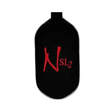 Ninja SL2 68/4500 Carbon Fiber Paintball Tank BOTTLE ONLY - Black/Red - Image 2