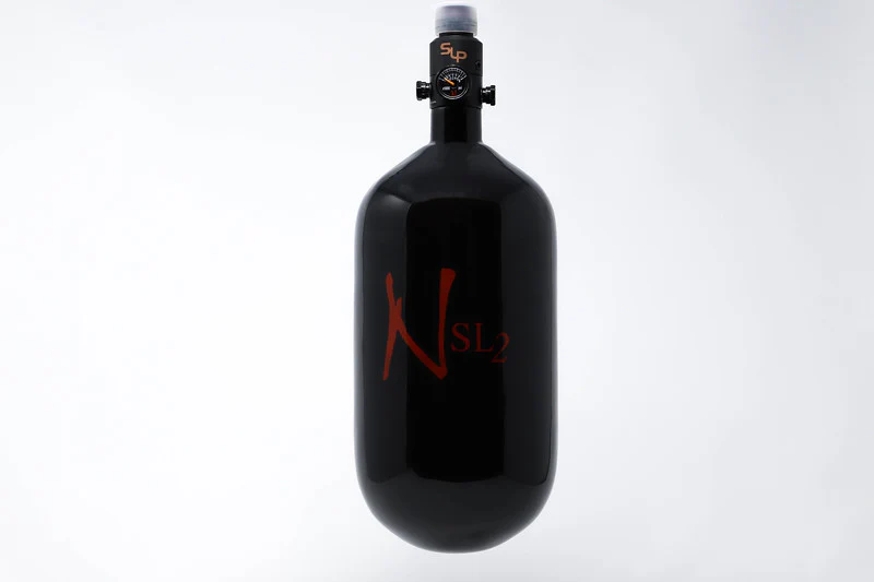 Ninja SL2 77/4500 Carbon Fiber Paintball Tank - Black/Red - Image 3