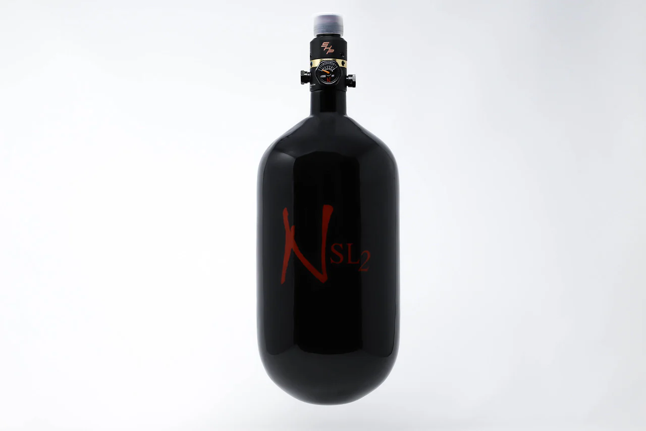 Ninja SL2 77/4500 Carbon Fiber Paintball Tank - Black/Red - Image 5