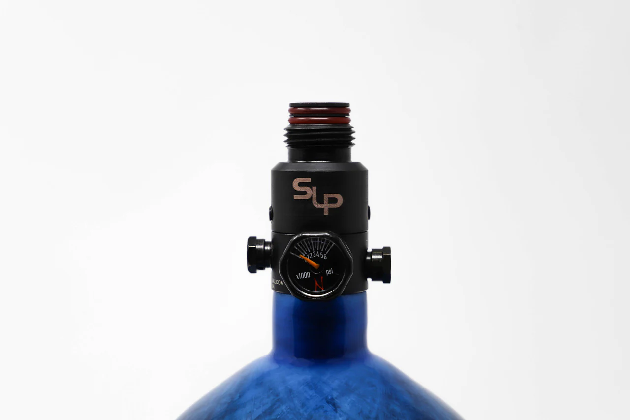 Ninja SL2 77/4500 Carbon Fiber Paintball Tank - Blue - ProV2 SLP Regulator - Image 2