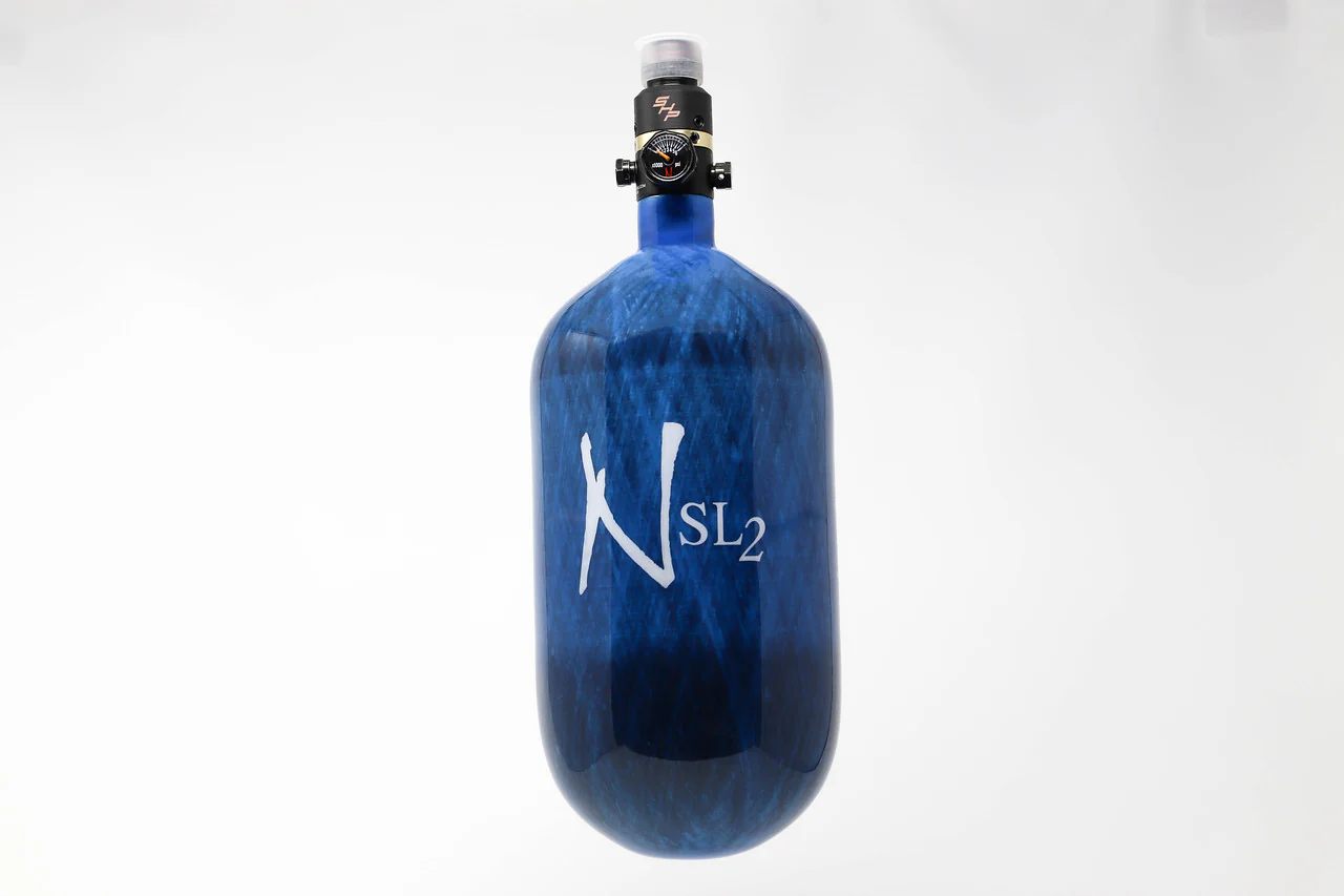Ninja SL2 77/4500 Carbon Fiber Paintball Tank - Blue - ProV2 SHP Regulator