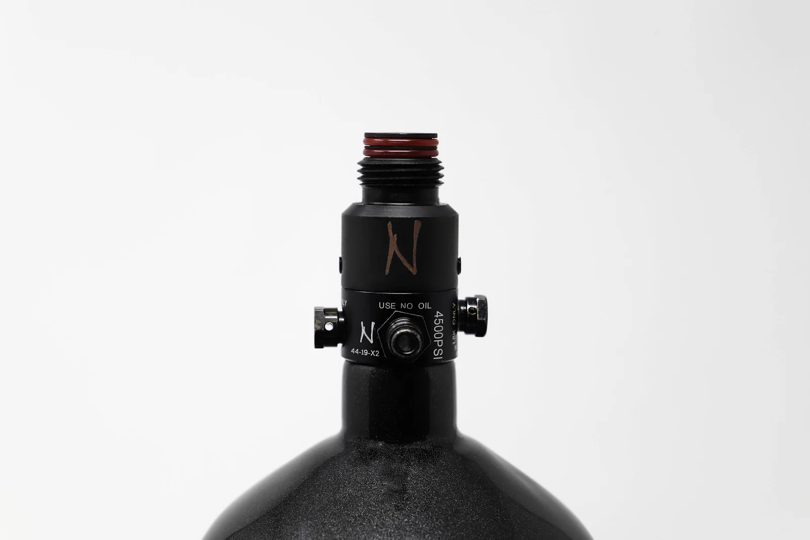 Ninja SL2 77/4500 Carbon Fiber Paintball Tank - Gunsmoke - Adjustable Standard Regulator - Image 2