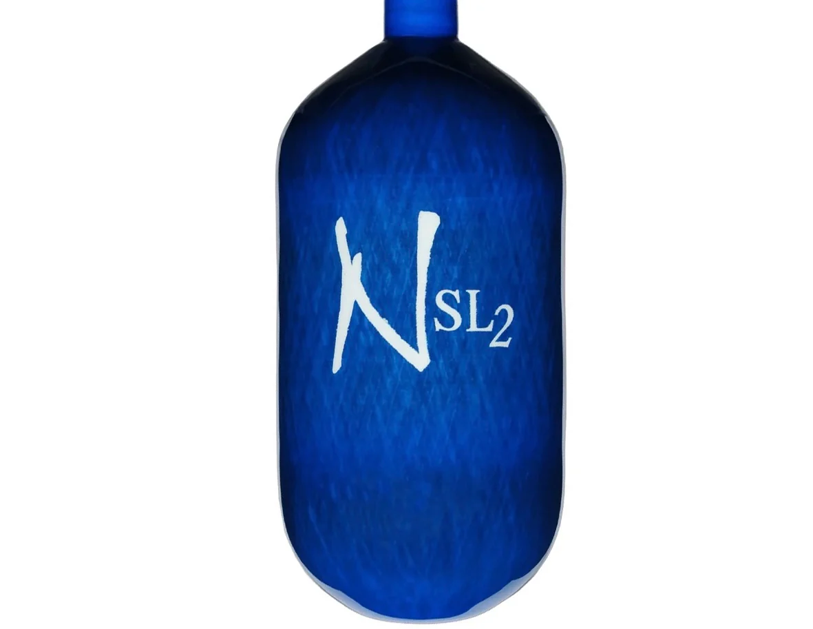 Ninja SL2 77/4500 Paintball Tank BOTTLE ONLY - Blue/White