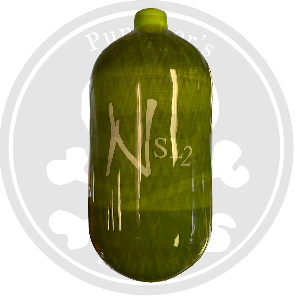 Ninja SL2 77/4500 Paintball Tank BOTTLE ONLY - Lime