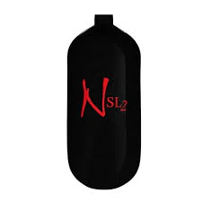 Ninja SL2 90/4500 Paintball Tank BOTTLE ONLY - Black/Red - Image 2