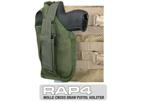OLIVE DRAB Cross Draw Holster Left Hand Small