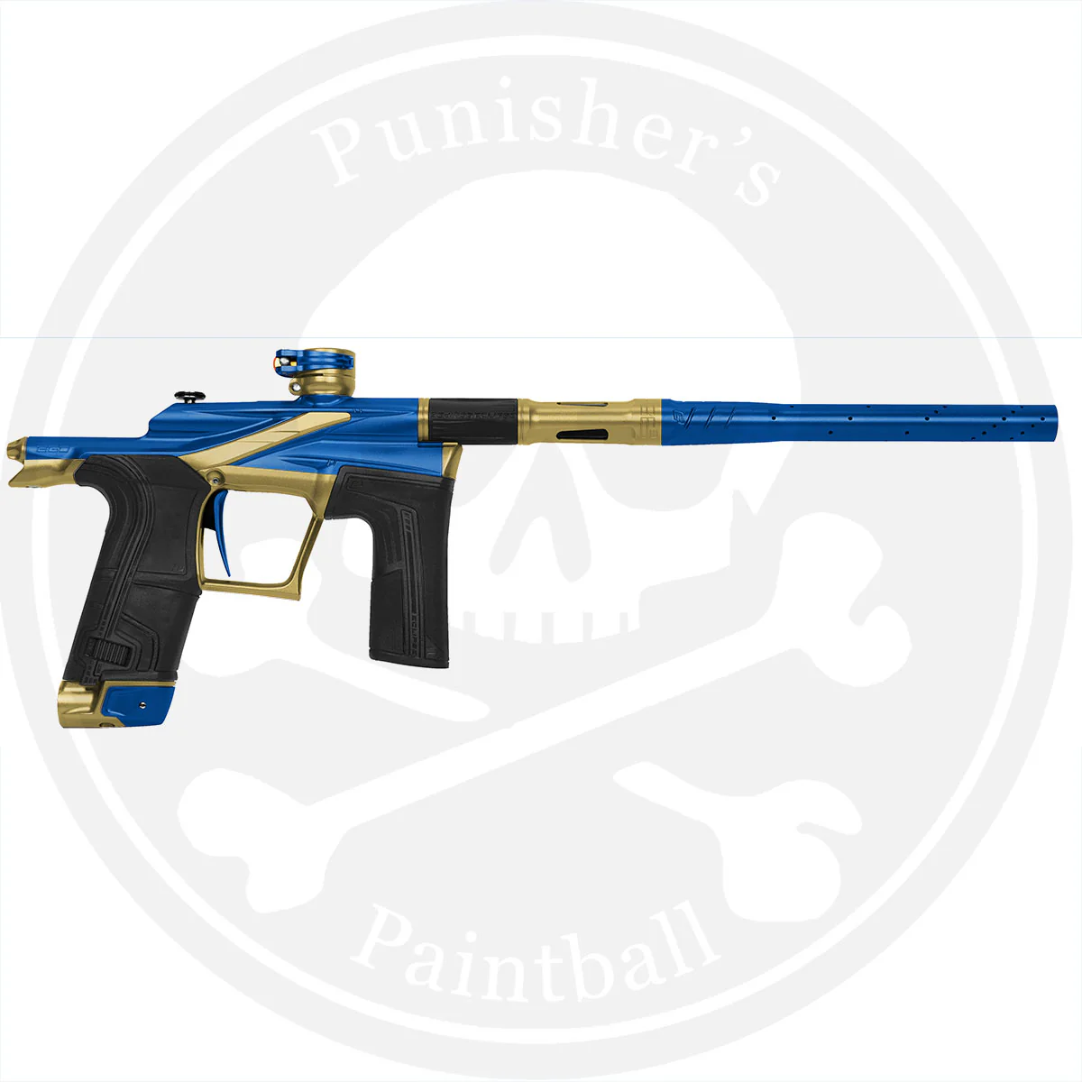 Planet Eclipse Ego LV2 Paintball Gun - Blue w/ Gold Accents