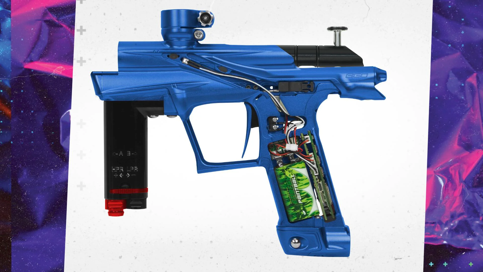 Planet Eclipse Ego LV2 Paintball Gun - Blue w/ Gold Accents - Image 12