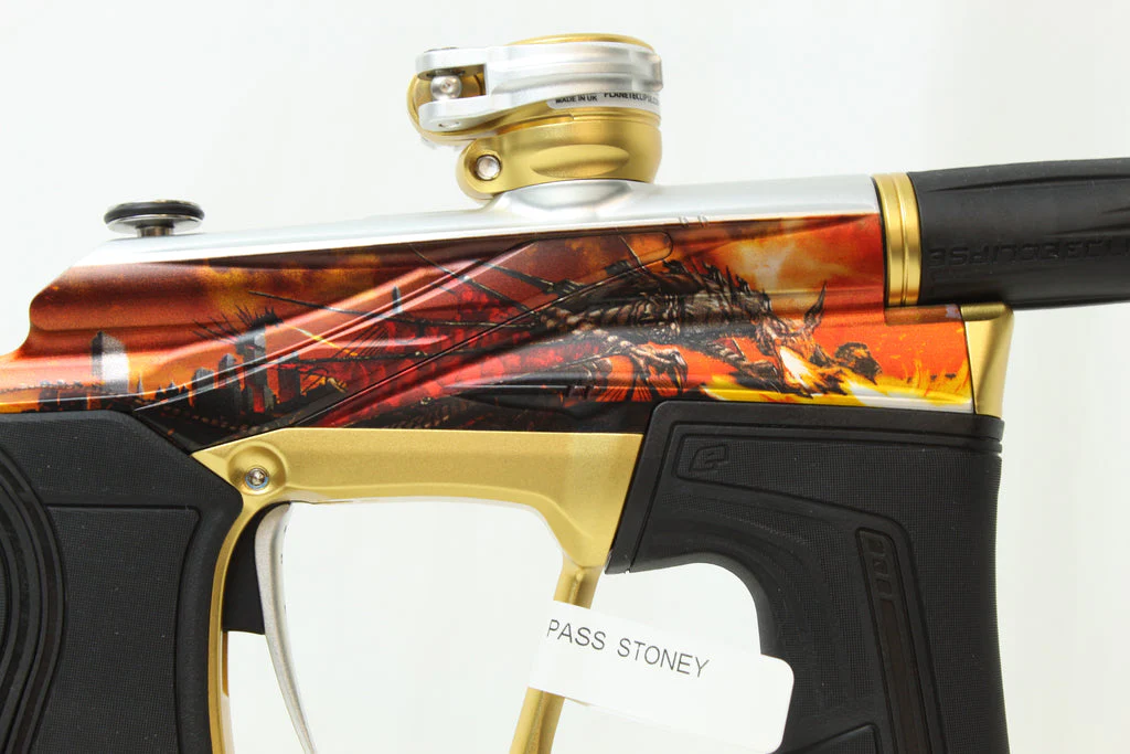 Planet Eclipse Ego LV2 Paintball Gun - LE Fire Dragon w/ Gold Accents *Only 10 Made* - Image 5