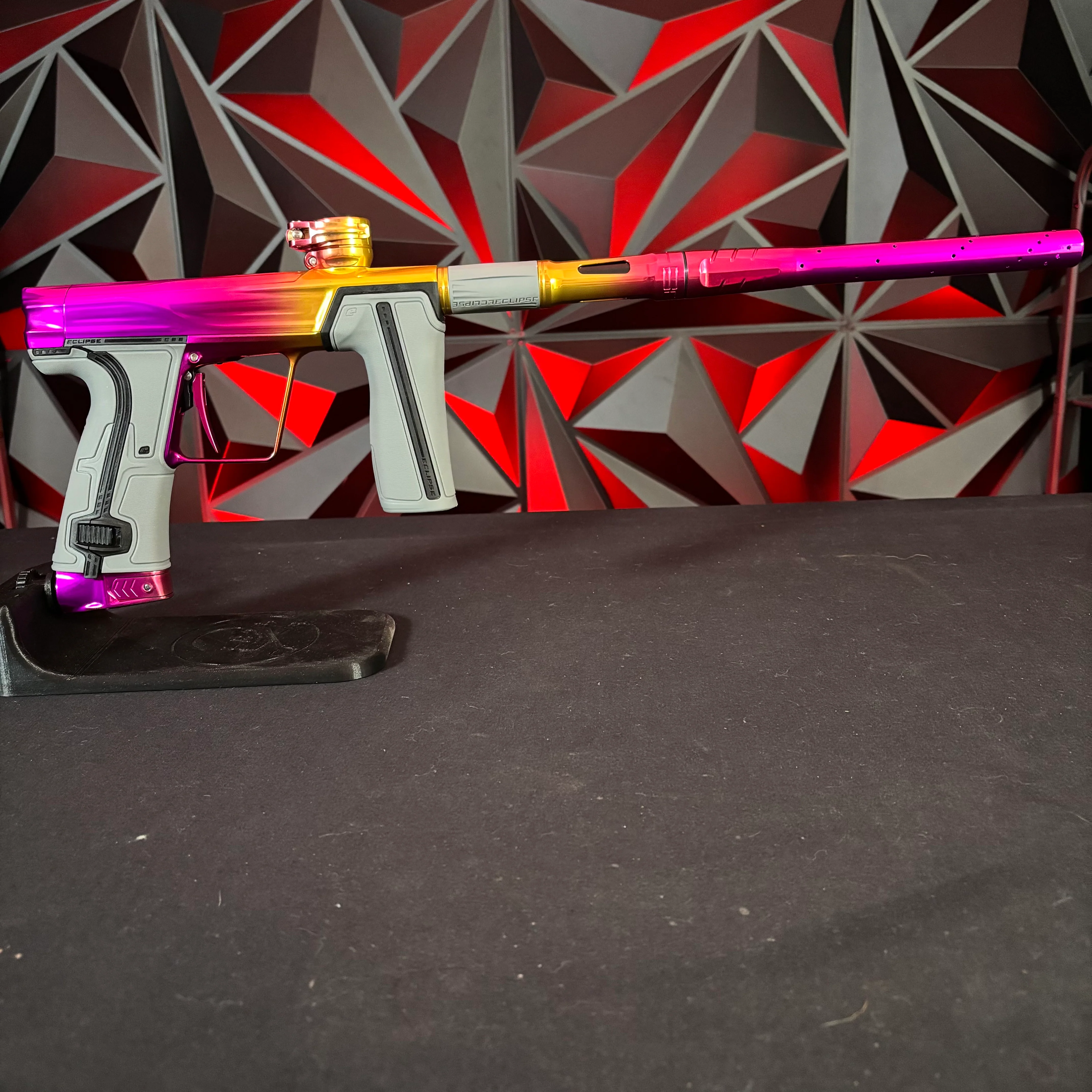 Planet Eclipse Geo R5 "Ultimate" Package Paintball Gun - Polished Starburst Fade w/ Grey Grip Kit - Image 6