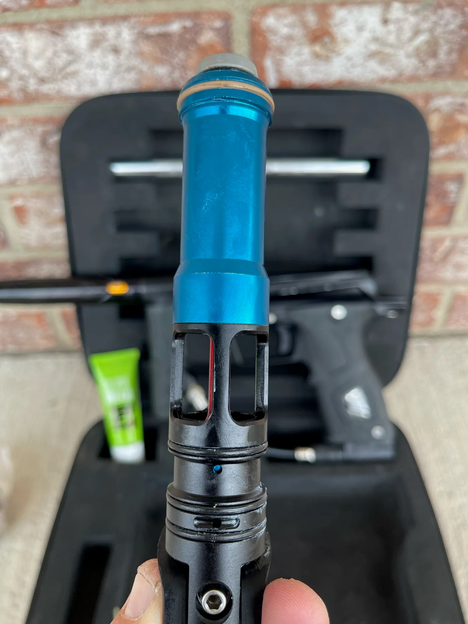 Planet Eclipse GMEK Paintball Marker- MECHANICAL - Black w/ Deadlywinds 16" Carbon Fiber Barrel + Slide Trigger - Image 8