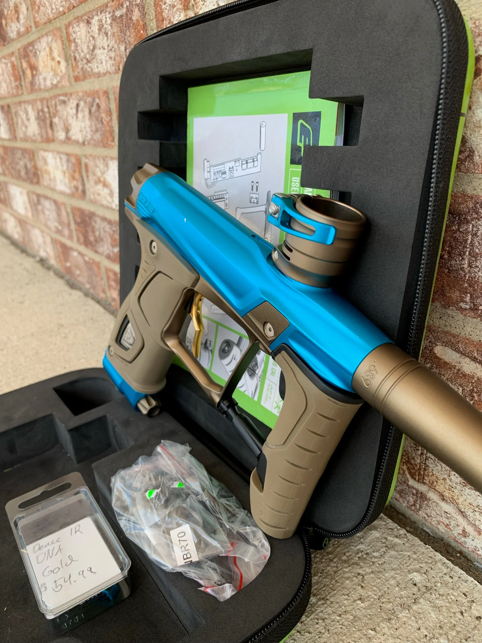 Planet Eclipse Gtek 160R Paintball Gun - Teal / Bronze - Image 2