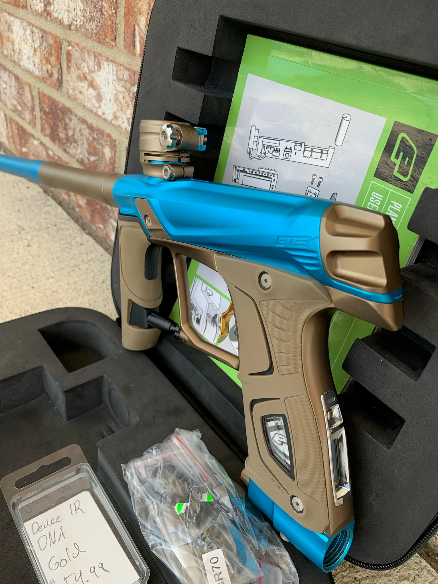 Planet Eclipse Gtek 160R Paintball Gun - Teal / Bronze - Image 3
