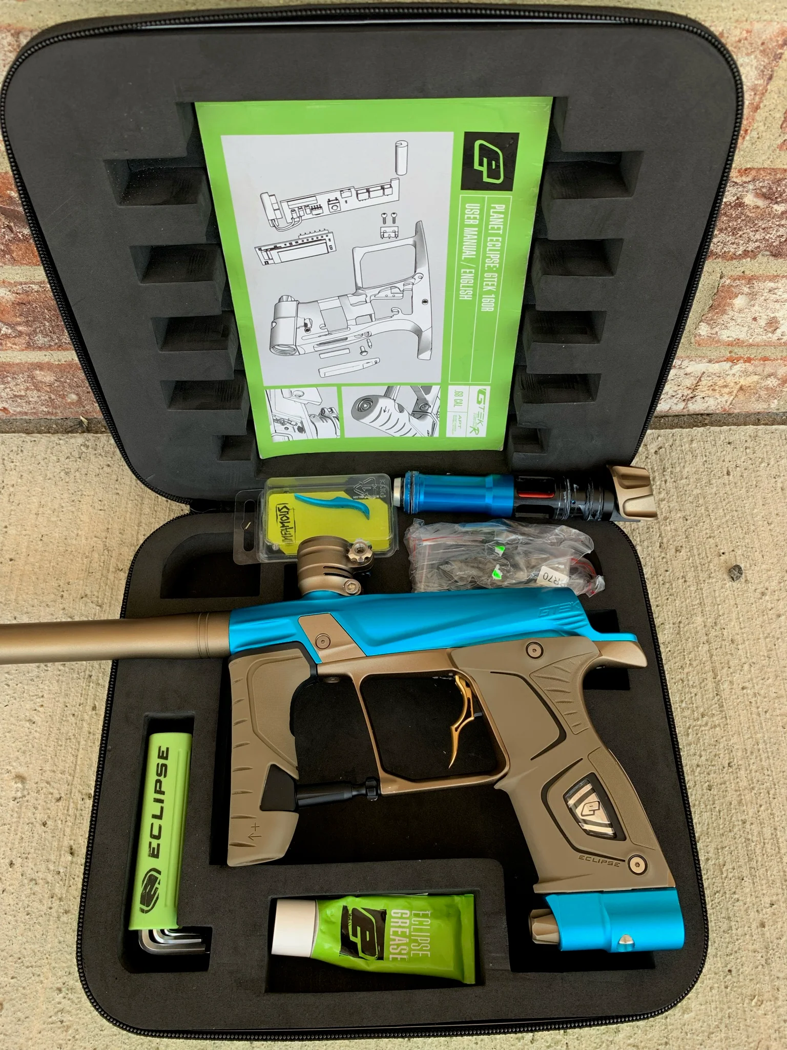 Planet Eclipse Gtek 160R Paintball Gun - Teal / Bronze - Image 5