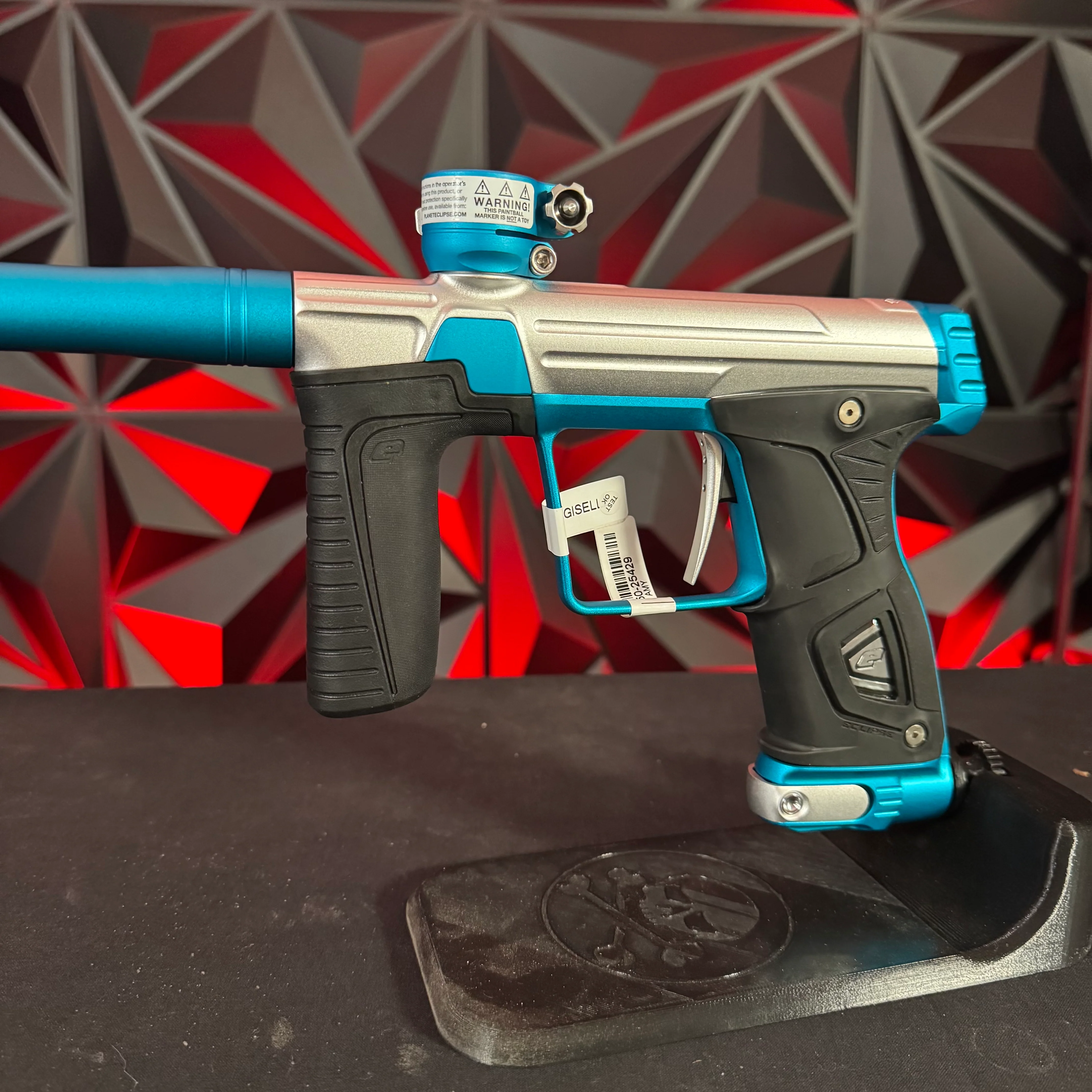 Planet Eclipse Gtek 170R Paintball Gun - Silver/Teal (New; discontinued model) - Image 5