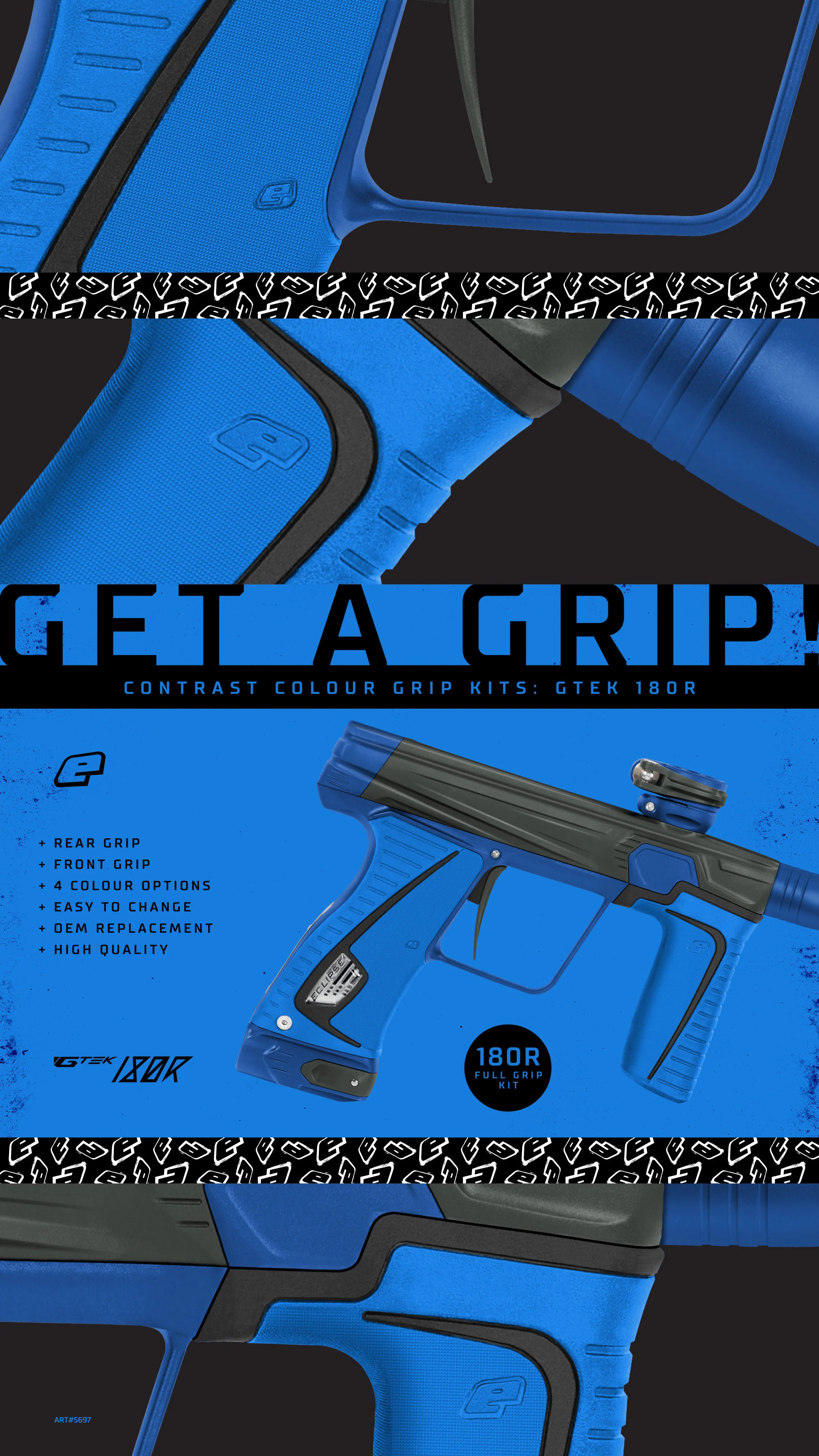 Planet Eclipse Gtek 180r Grip Kit - White - Image 2