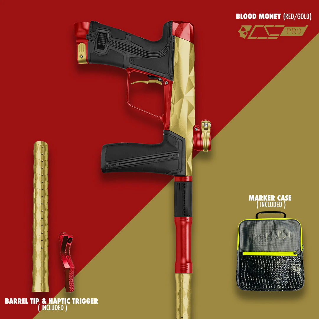 Planet Eclipse/Infamous CS3 Pro Paintball Gun - Blood Money (Gold/Red) *Pre-Order*