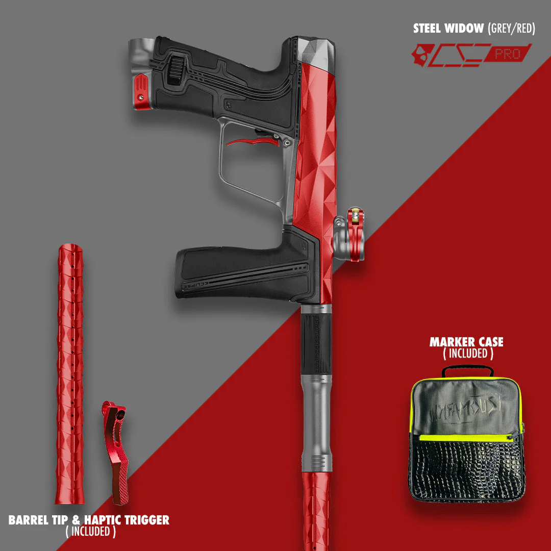 Planet Eclipse/Infamous CS3 Pro Paintball Gun - Steel Widow (Red/Medium Grey) *Pre-Order*