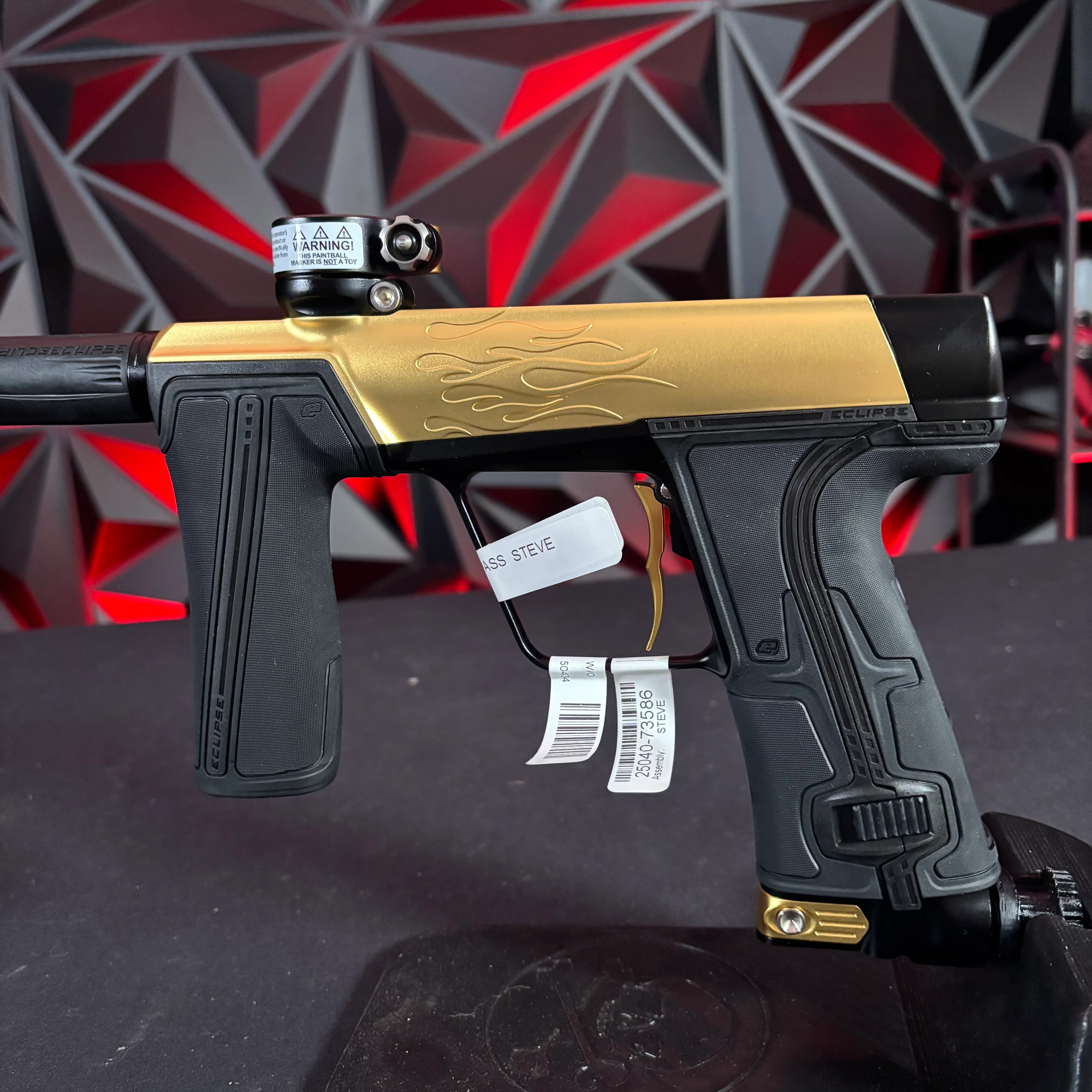 Planet Eclipse L/E Streamline CS3 Pro Paintball Gun Flames - Gold/Black - Image 3