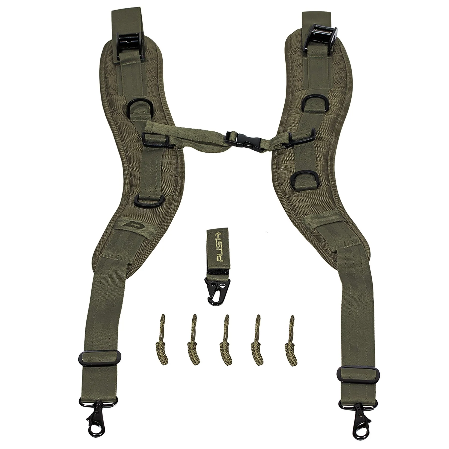 Push Division One Large Roller Gear Bag - Black - Olive Backpack Strap Kit - Image 11