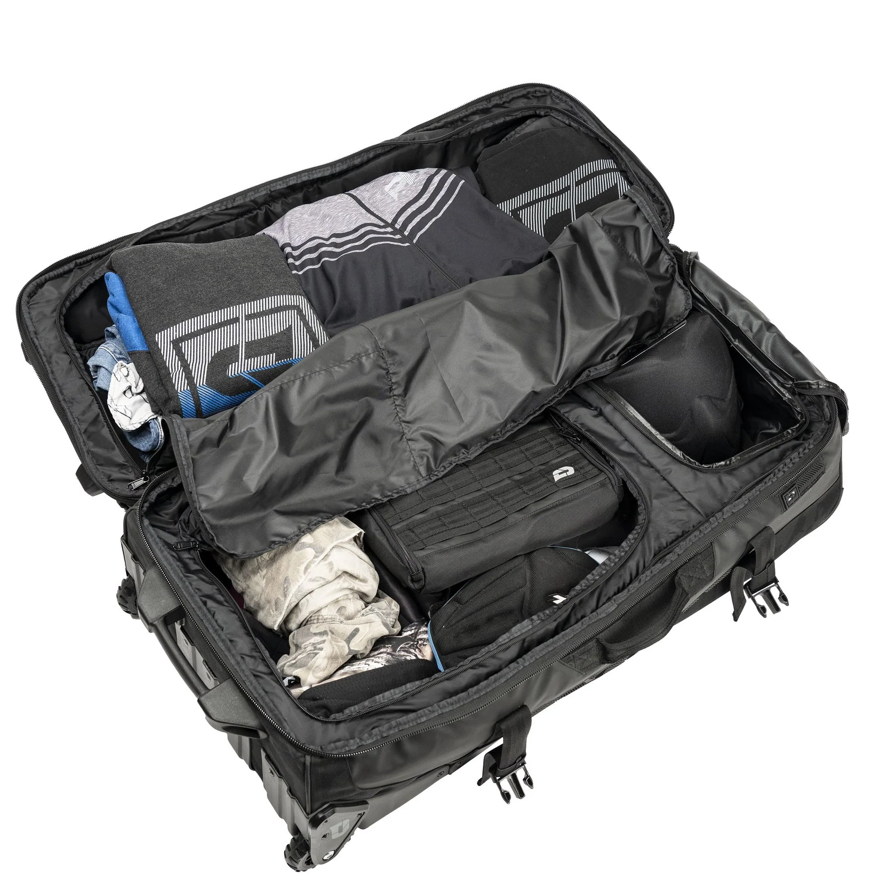Push Division One Large Roller Gear Bag - Black - Olive Backpack Strap Kit - Image 7