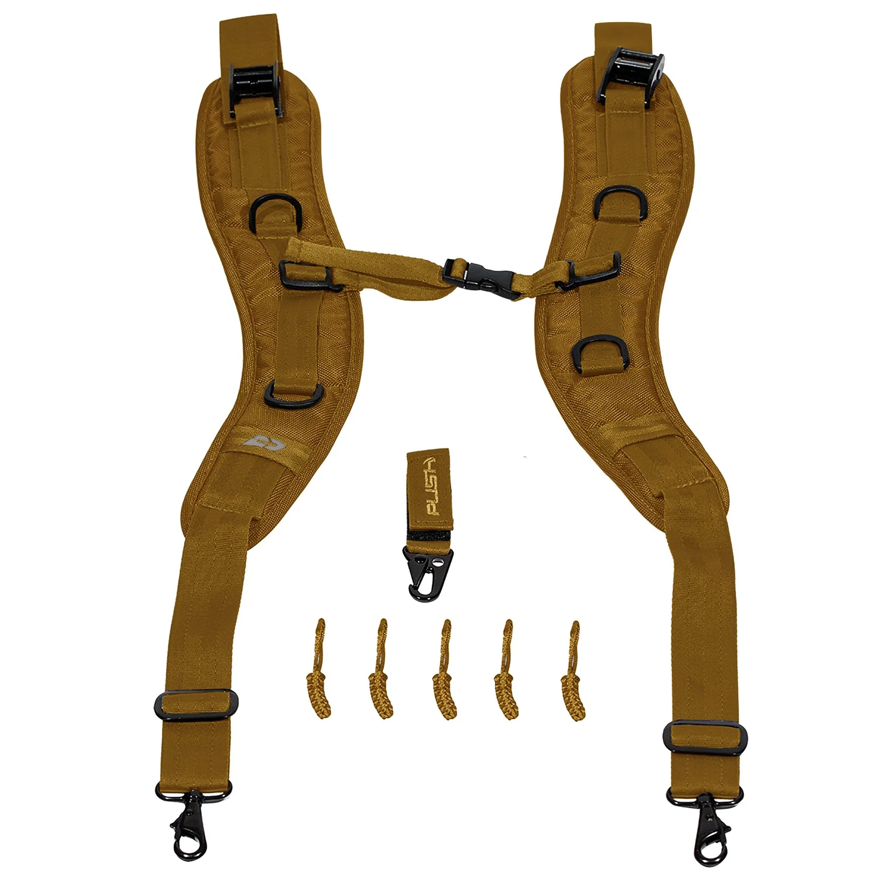 Push Division One Large Roller Gear Bag - Black - Tan Backpack Strap Kit - Image 11