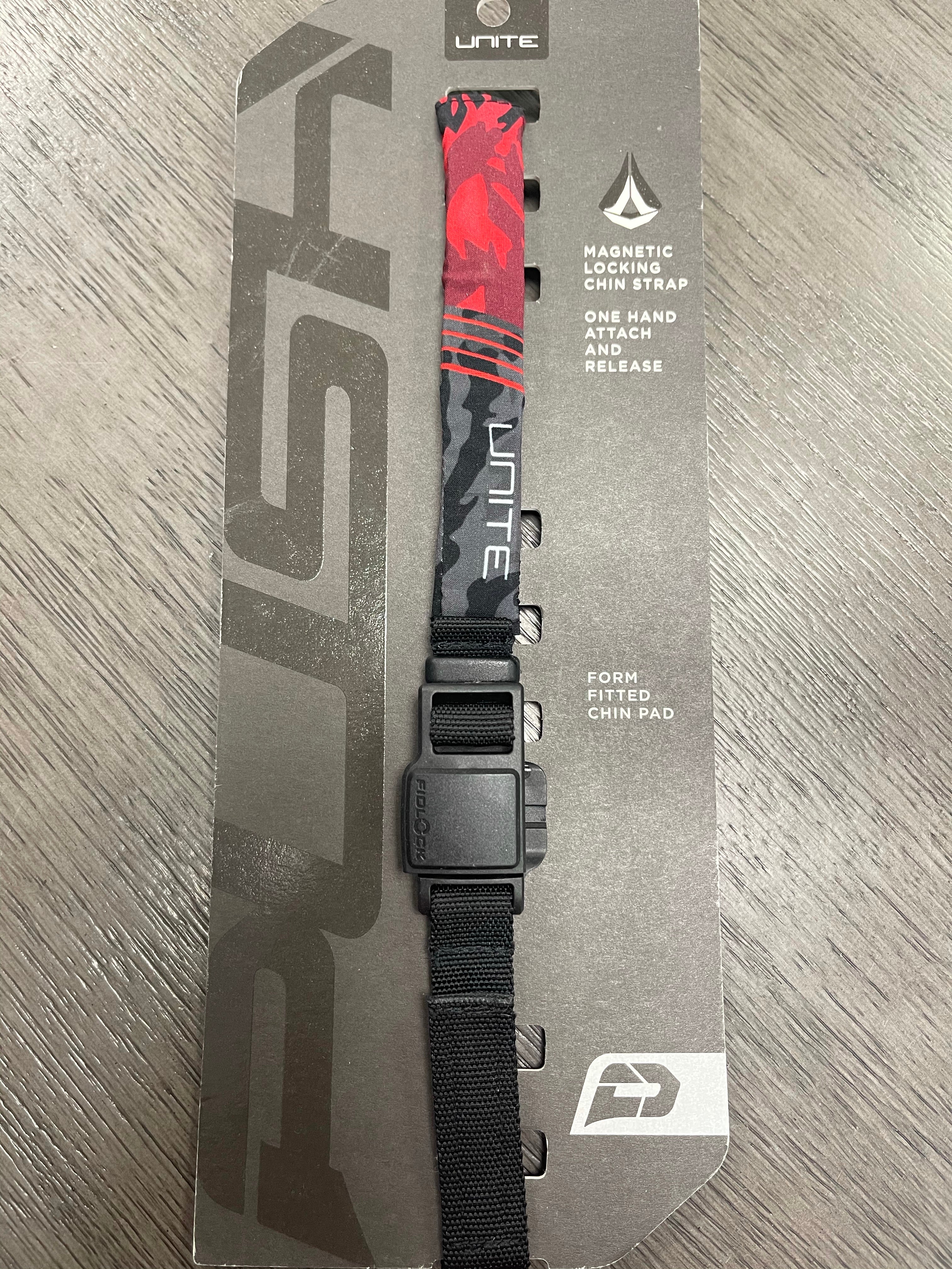 Push Unite Magnetic Chin Strap- Red New Graphic