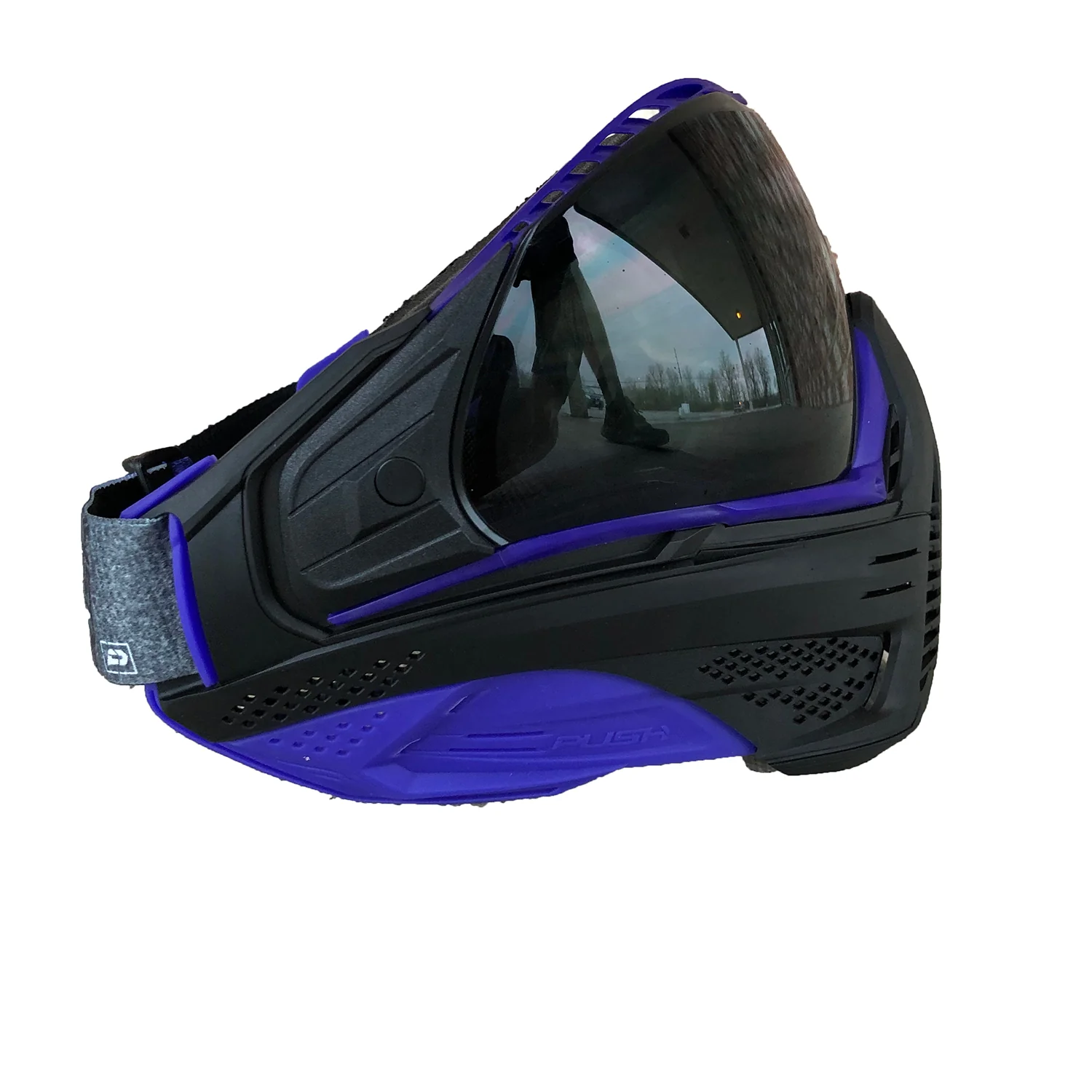 Push Unite Paintball Goggle - Purple Out w/ Purple Camo Strap - Image 2