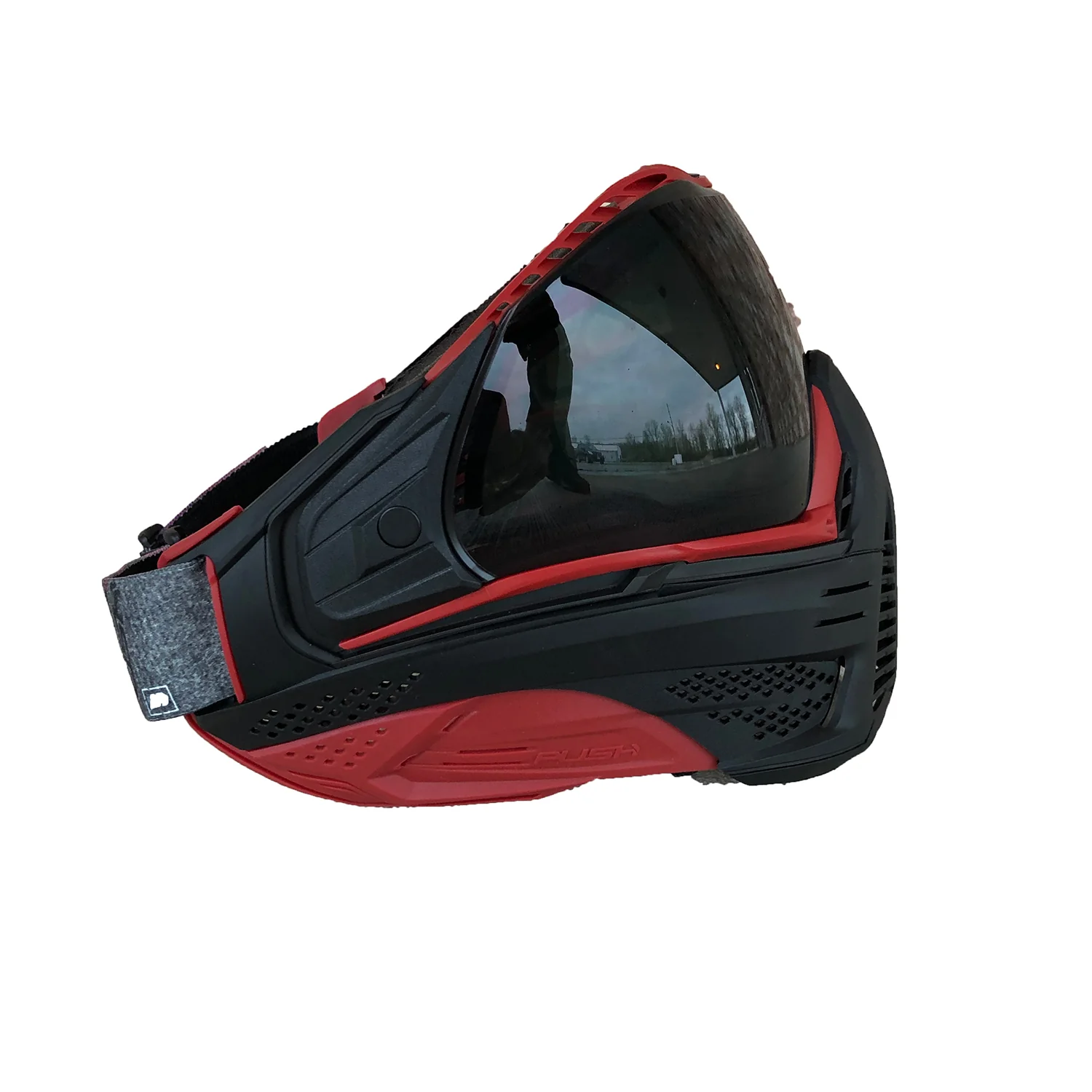 Push Unite Paintball Goggle - Red Out w/ Red Camo Strap - Image 2