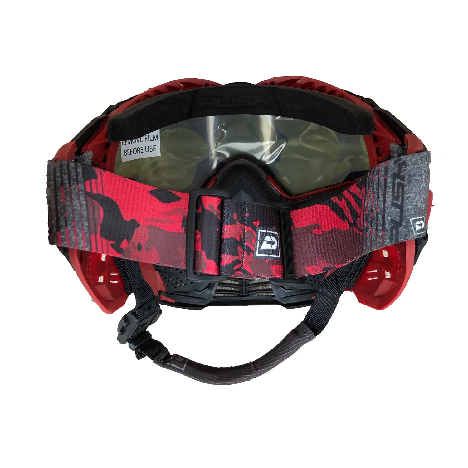 Push Unite Paintball Goggle - Red Out w/ Red Camo Strap - Image 4