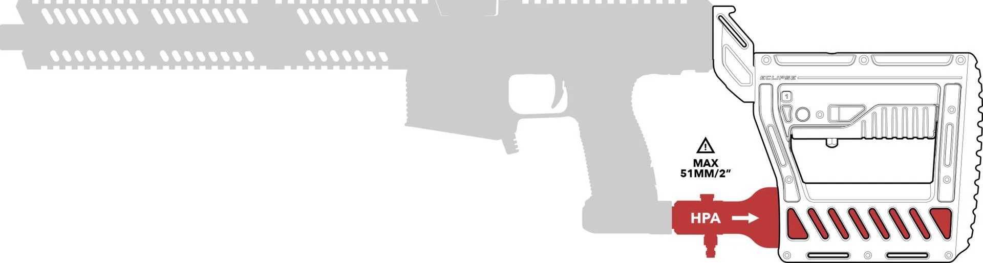 Planet Eclipse MG100 PWR Stock - Black - Image 4