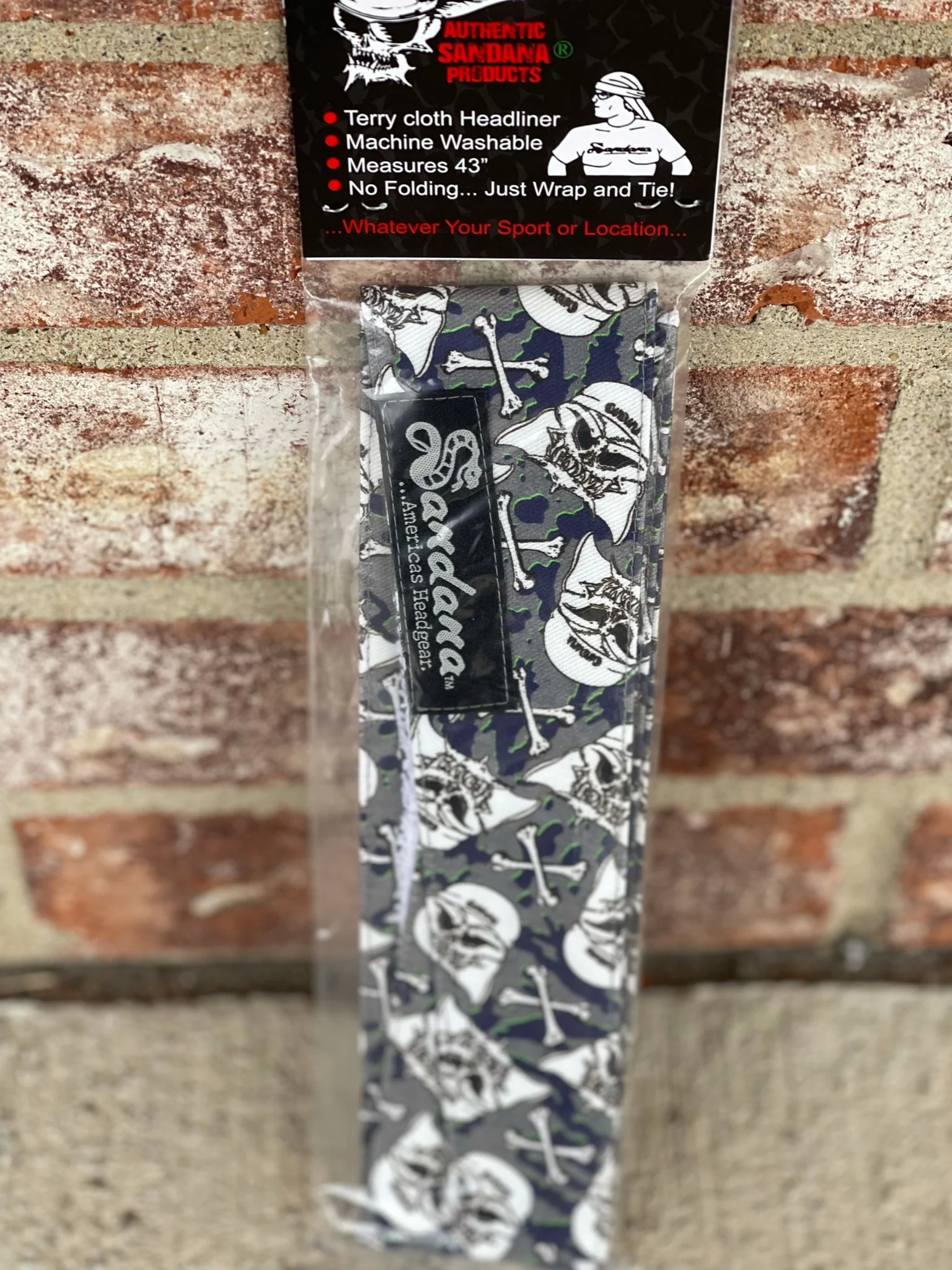 Sandana LE "Seattle Thunder" Vader Skull & Bones Headband - Gray - Image 2