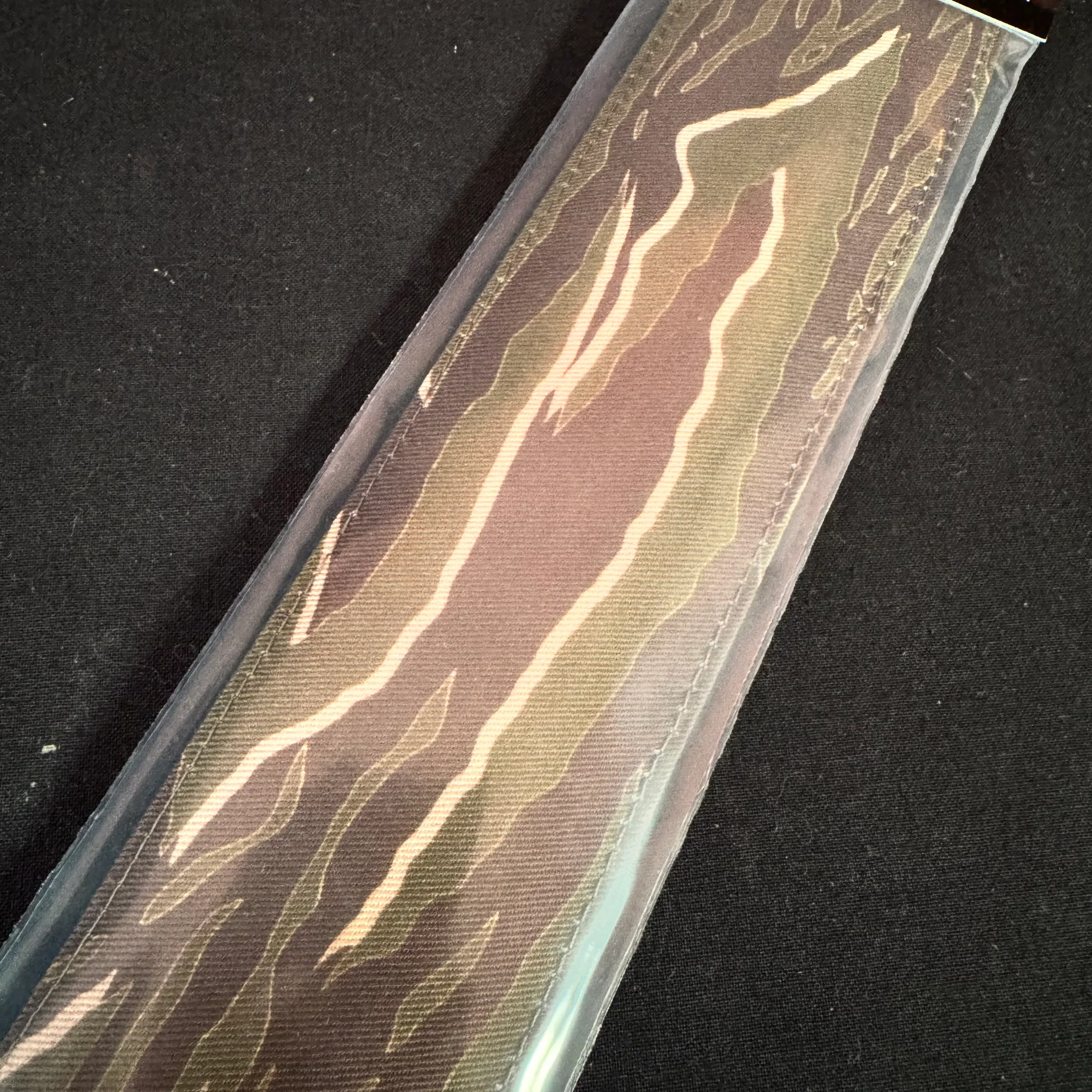 Sandana Headband Flying Skulls - "Tiger Stripe" - Olive/Brown *HORIZONTAL* - Image 2